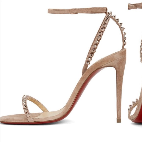 Blush pink so me christian louboutin heels with studs - Picture 3 of 9